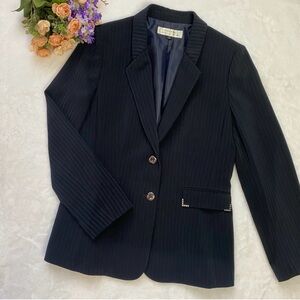 Tahari Navy Pinstripe Women's Blazer